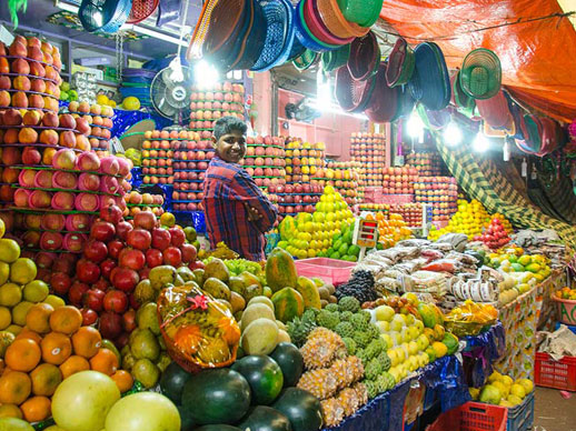 Fruites shop in street